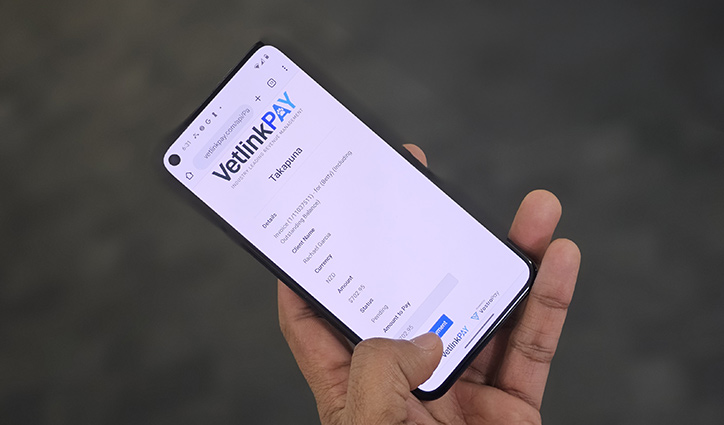 VetlinkPAY via SMS or Email